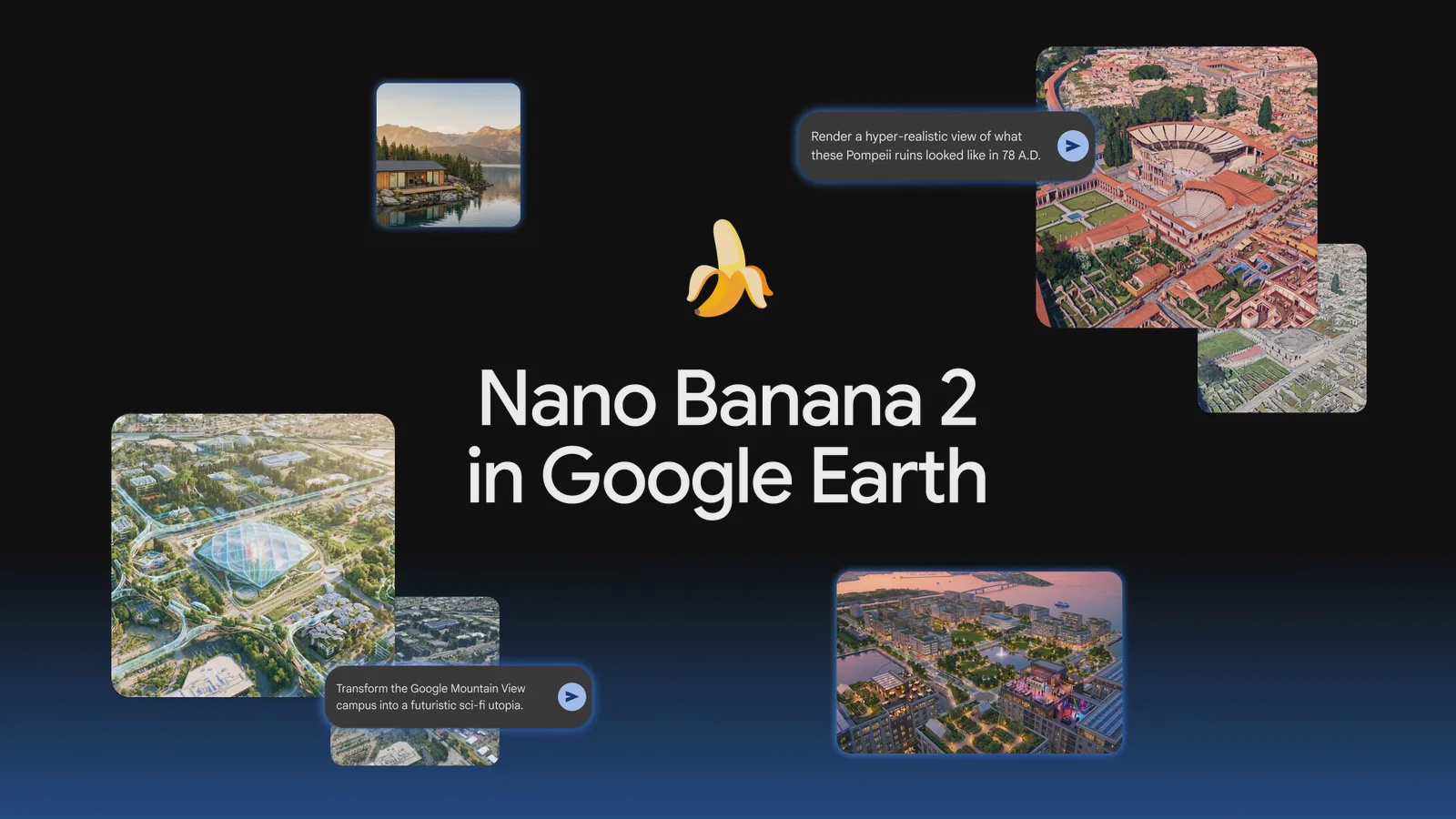Google adiciona Nano Banana 2 para geração de imagens no Google Earth na web