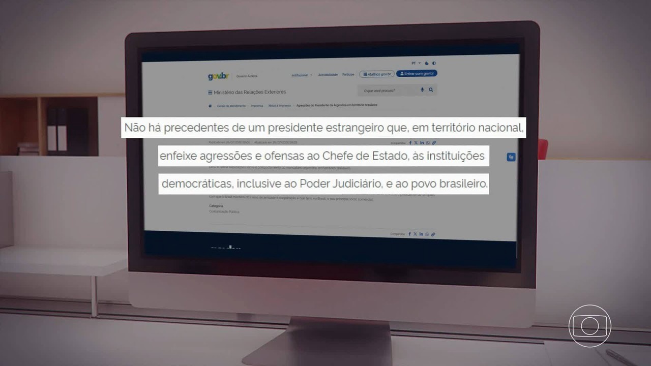 Brasil mantém embaixador em Brasília após insultos de Milei a Lula e a ministra do Supremo